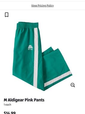 NWT ALDI 50th Anniversary Limited Edition Green Rrack Athletic Pants